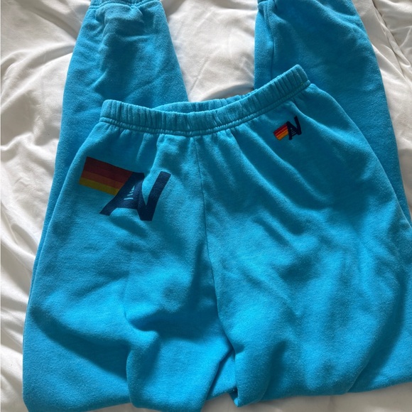 Aviator nation blue set neon blue sweatshirt zip up and sweatpants - Picture 8 of 13